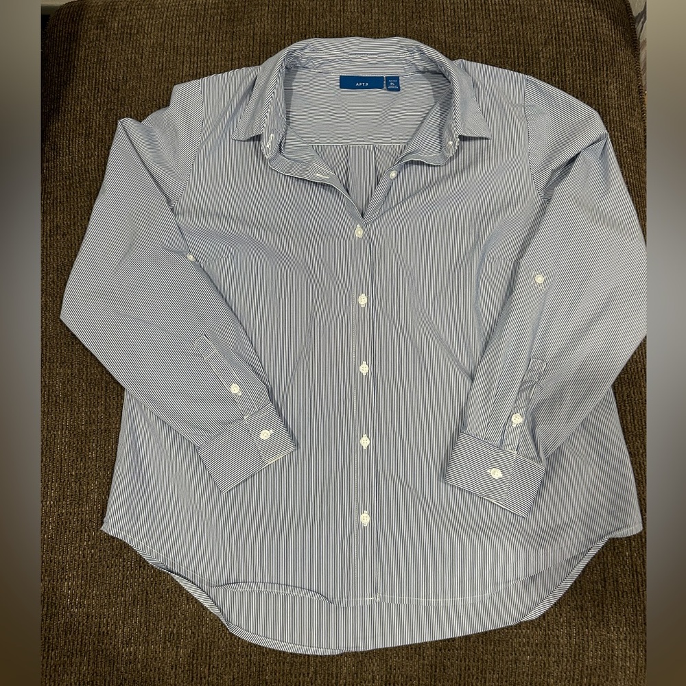 Apt.9 Pinstripe Button Down Shirt
